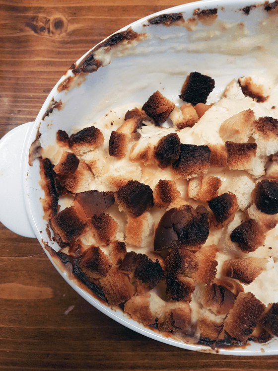 Burnt macaroni from malfunctioning Samsung oven